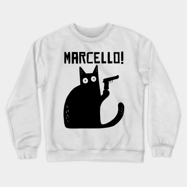 funny cat – Meowrio - mamma mia Marcello meme Crewneck Sweatshirt by LiveForever